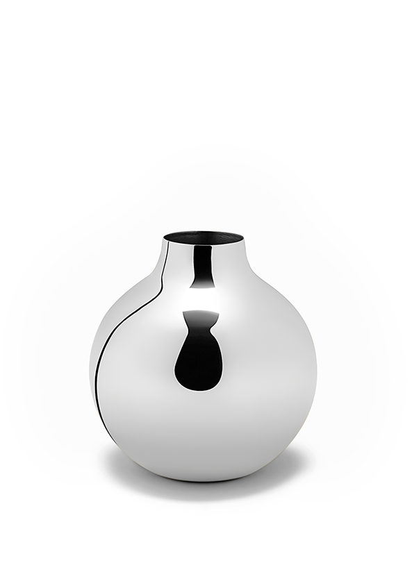 全金屬球形花瓶-純銀-XS