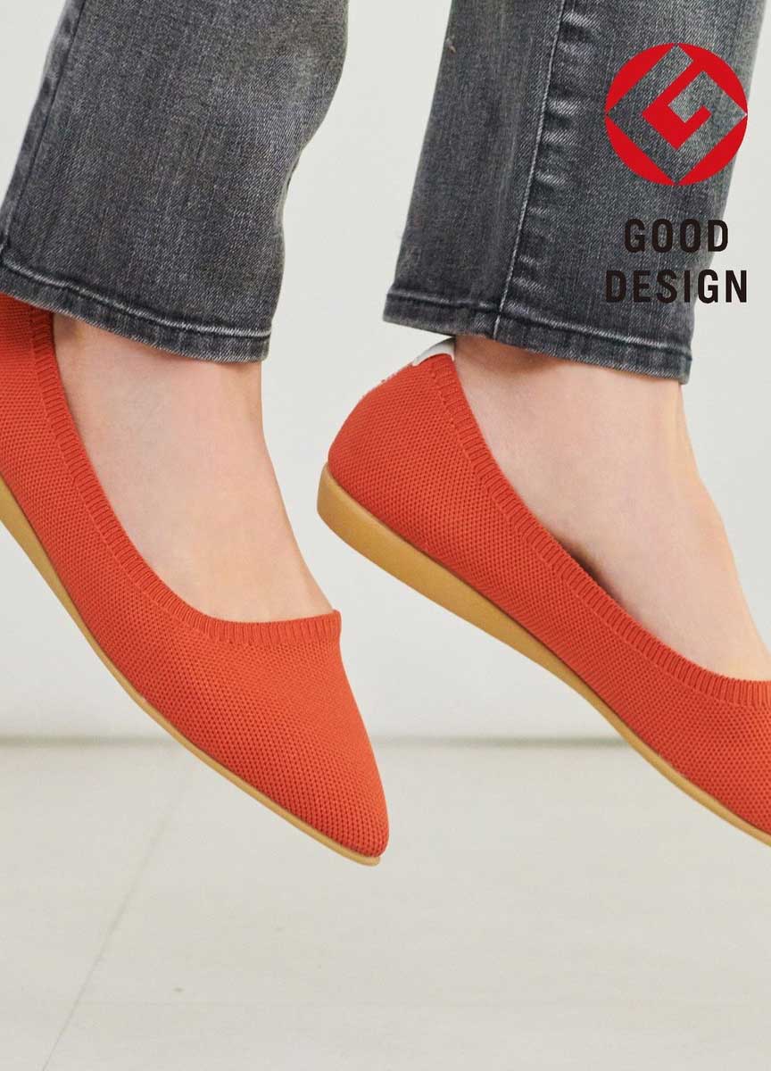 steppi by UNFILO基礎針織鞋 橘紅 23.5號